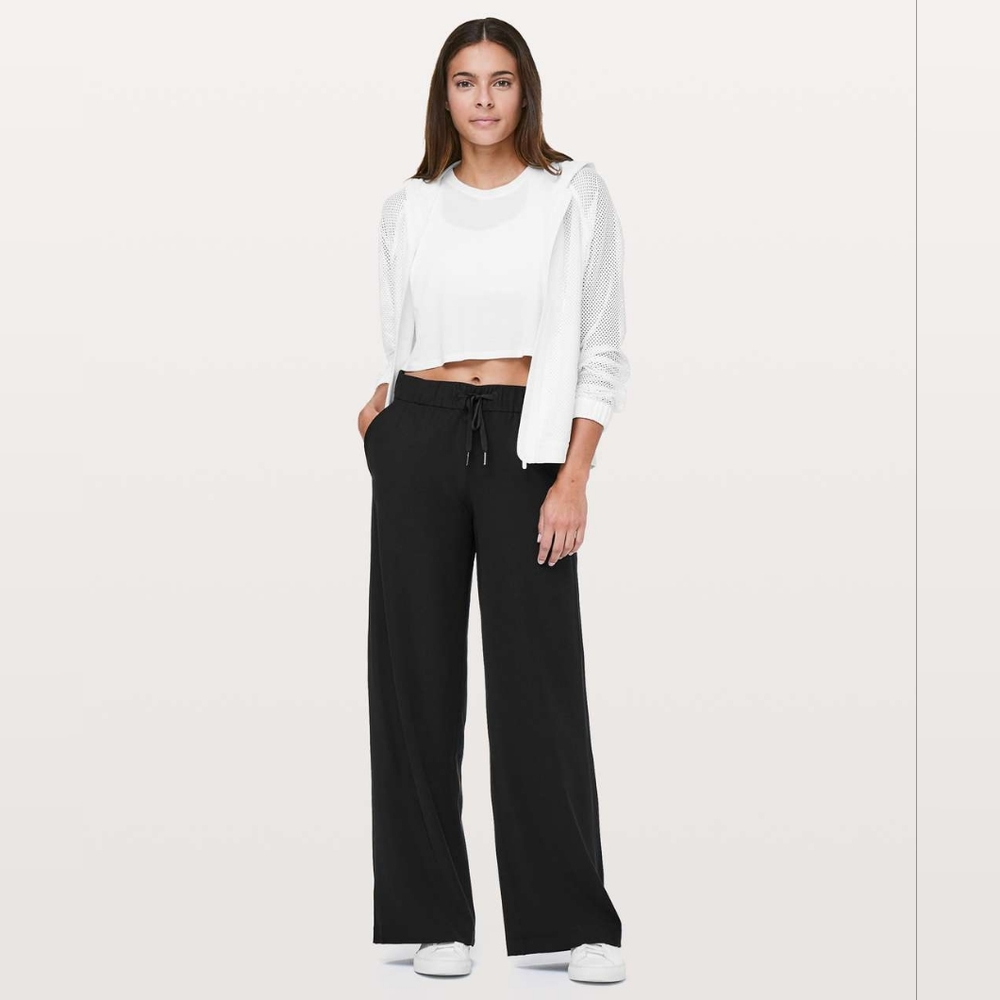 lululemon athletica Black Wide-Leg Track Pants